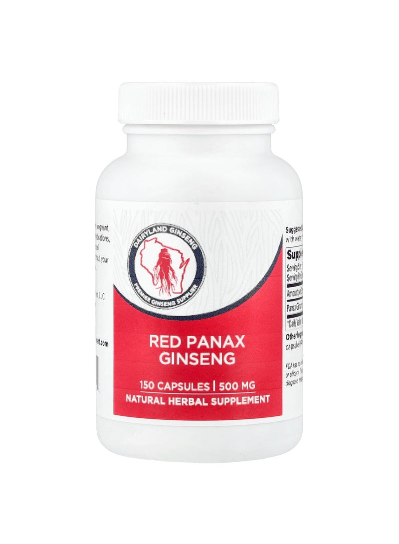Red Panax Ginseng, 500 mg, 150 Capsules